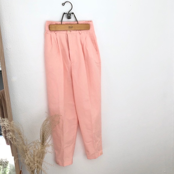 High Waisted Peach Trouser - Picture 3 of 4
